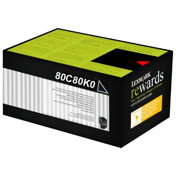 Lexmark 80C80K0 Black Toner Cartridge 80C80K0