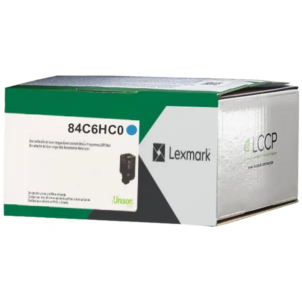 Lexmark 84C6HC0 High Yield Cyan Toner Cartridge 84C6HC0