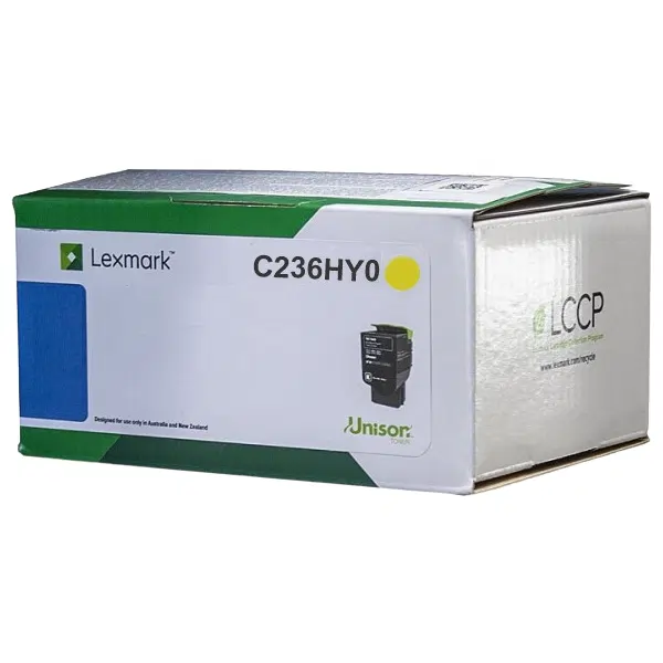 Lexmark C236HY0 High Yield Yellow Toner Cartridge C236HY0