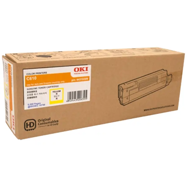 OKI C610 Yellow Toner Cartridge 44315309