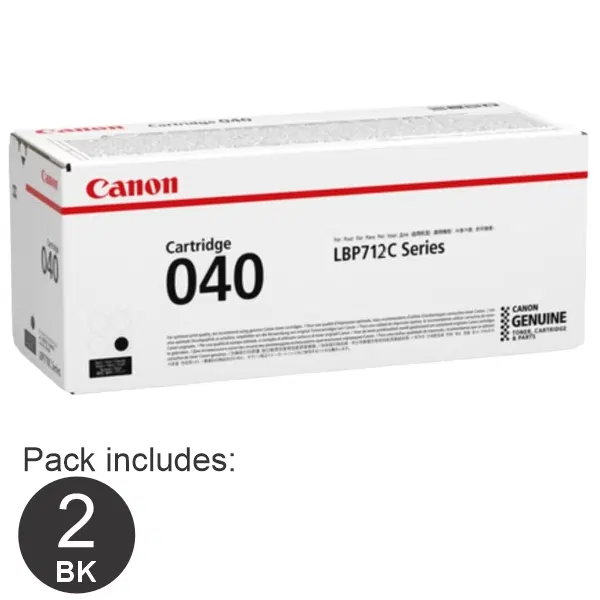 2 x Canon CART040 Black Toner Cartridge CART040BK