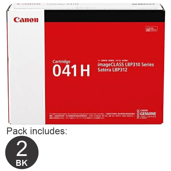 2 x Canon CART041HY Black High Yield Toner Cartridge