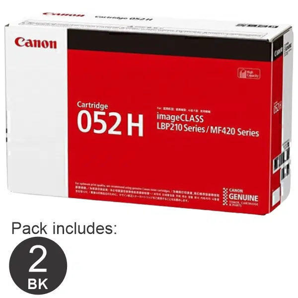 2 x Canon CART052HY Black High Yield Toner Cartridge