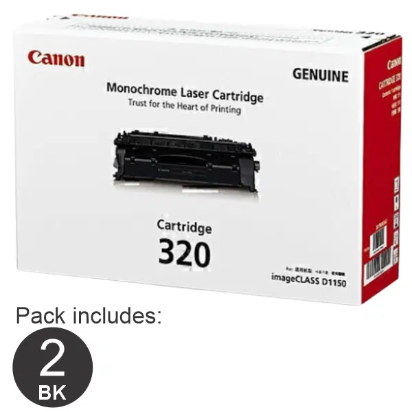 2 x Canon CART320 Black Toner Cartridge