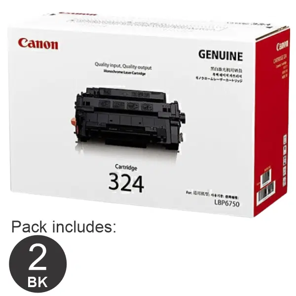 2 x Canon CART324 Black Toner Cartridge