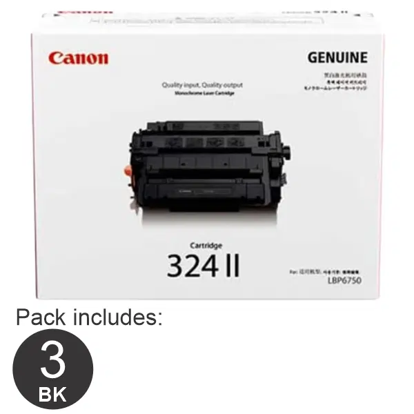 3 x Canon CART324HY Black High Yield Toner Cartridge