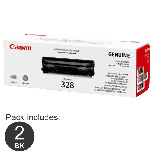 2 x Canon CART328 Black Toner Cartridge