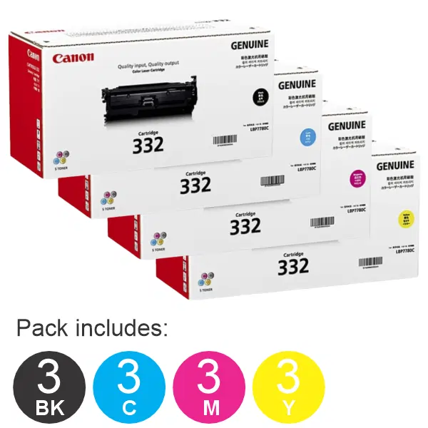 12 Pack Brother CART332 (3BK,3C,3M,3Y) Toner Cartridge