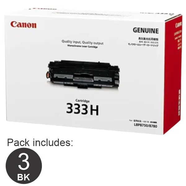 3 x Canon CART333HY Black High Yield Toner Cartridge