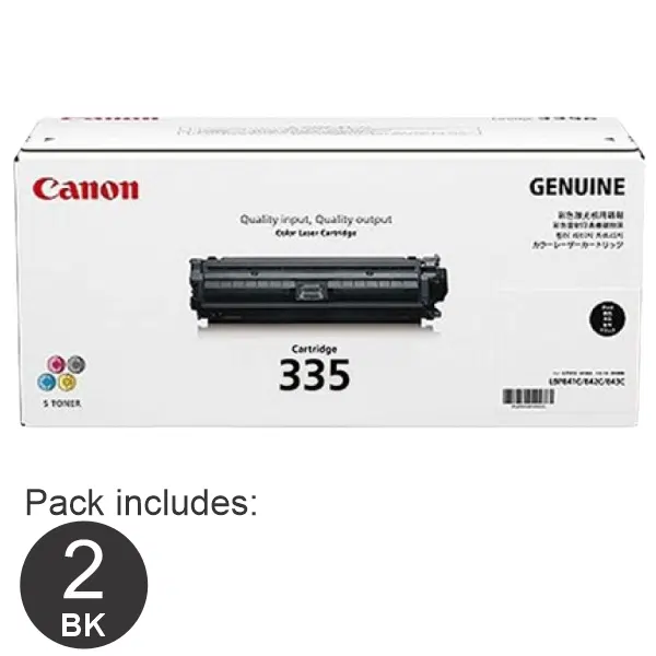 2 x Canon CART335 Black Toner Cartridge CART335BKL