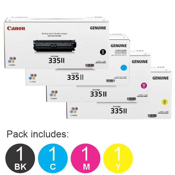 4 Pack Brother CART335 (1BK,1C,1M,1Y) High Yield Toner Cartridge