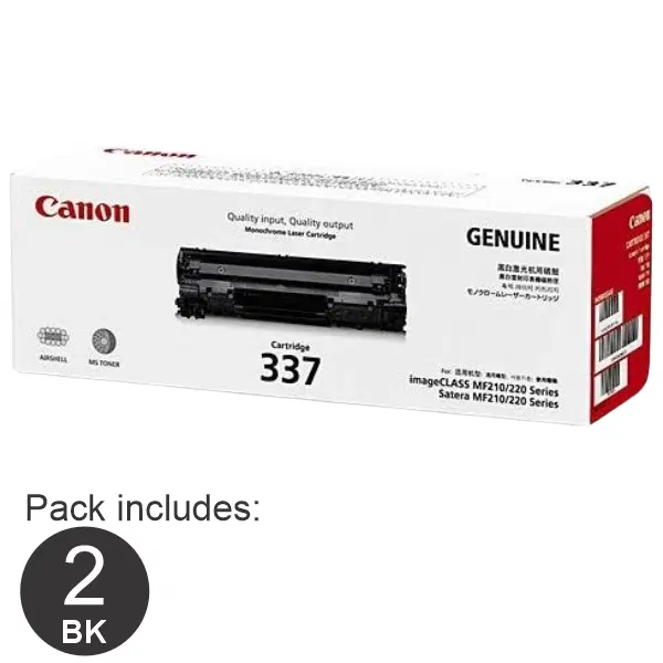 2 x Canon CART337 Black Toner Cartridge