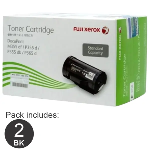 2 x Fuji Xerox CT201937 Black Toner Cartridge CT201937