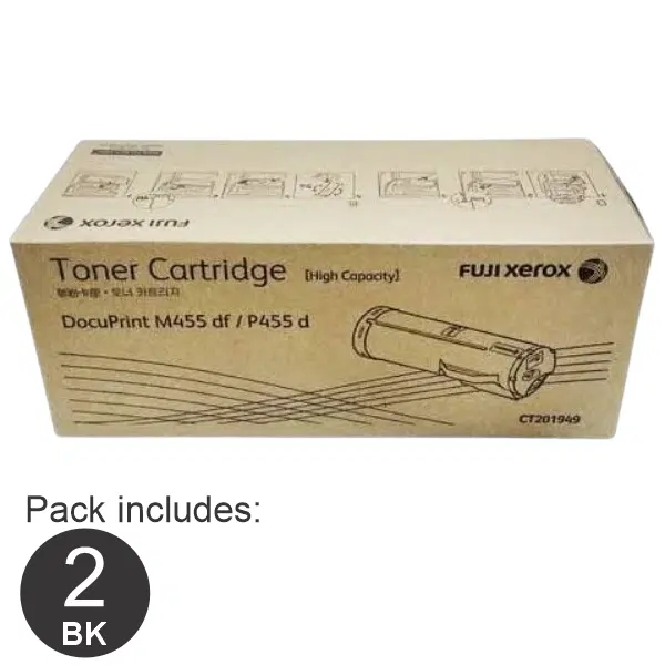 2 x Fuji Xerox CT201949 Black Toner Cartridge CT201949