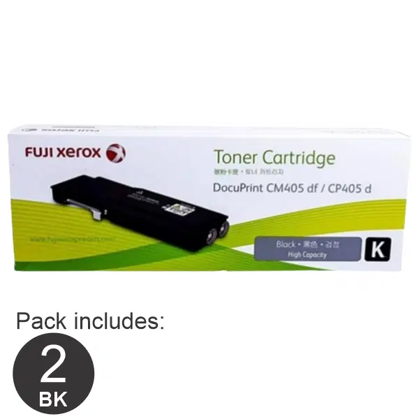 2 x Fuji Xerox CT202033 Black Toner Cartridge CT202033