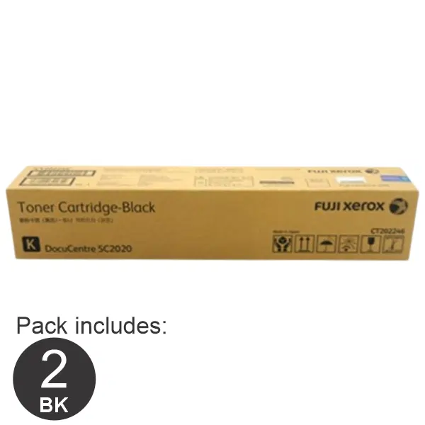 2 x Fuji Xerox CT202246 Black Toner Cartridge CT202246