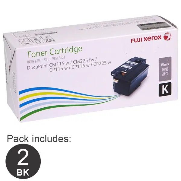 2 x Fuji Xerox CT202264 Black Toner Cartridge CT202264