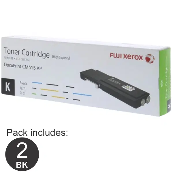 2 x Fuji Xerox CT202352 Black Toner Cartridge CT202352