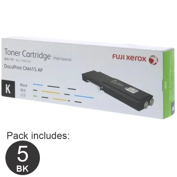 5 x Fuji Xerox CT202352 Black Toner Cartridge CT202352