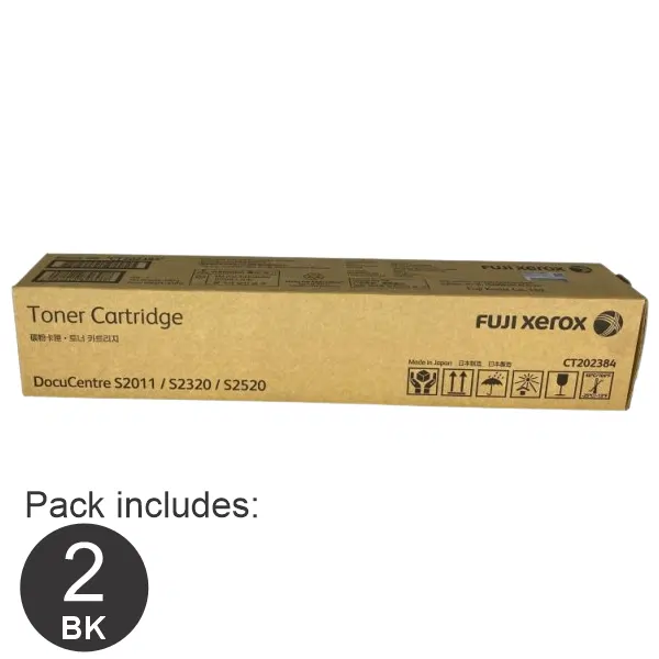 2 x Fuji Xerox CT202384 Black Toner Cartridge CT202384