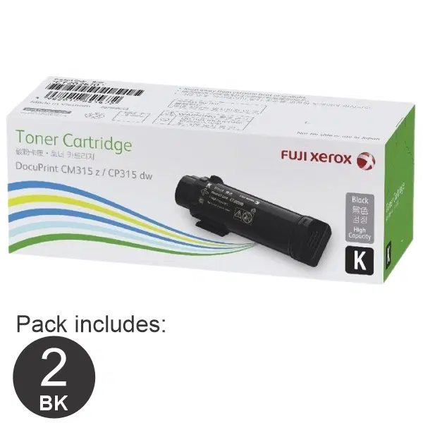 2 x Fuji Xerox CT202610 Black Toner Cartridge CT202610