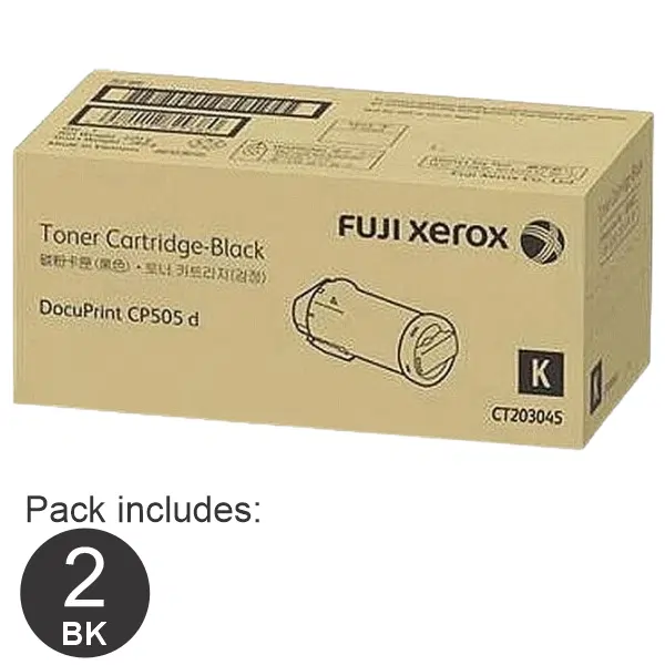 2 x Fuji Xerox CT203045 Black Toner Cartridge CT203045