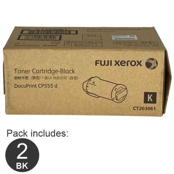 2 x Fuji Xerox CT203061 Black Toner Cartridge CT203061