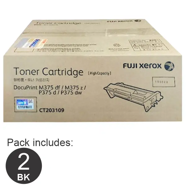 2 x Fuji Xerox CT203109 Black Toner Cartridge CT203109