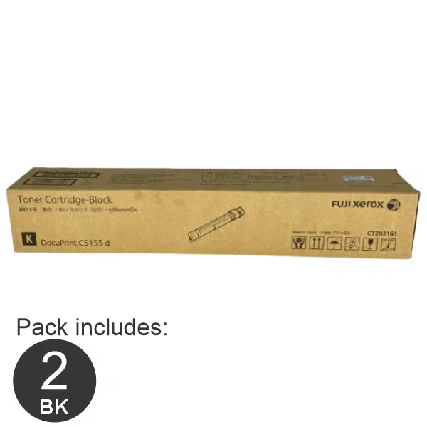 2 x Fuji Xerox CT203161 Black Toner Cartridge CT203161