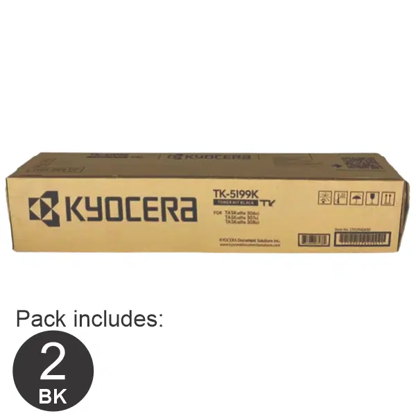 2 x Kyocera TK5199 Black Toner Cartridge TK-5199K