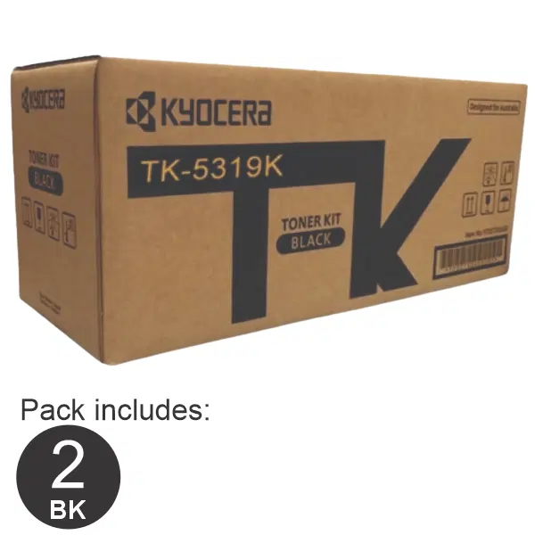 2 x Kyocera TK5319 Black Toner Cartridge TK-5319K