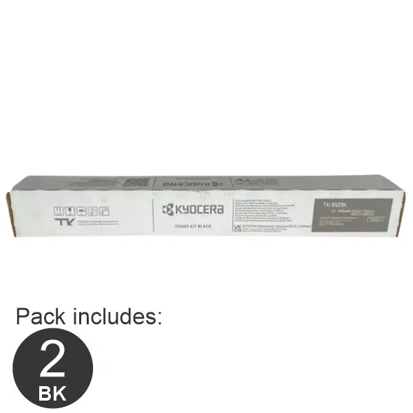 2 x Kyocera TK8529K Black Toner Cartridge TK-8529K