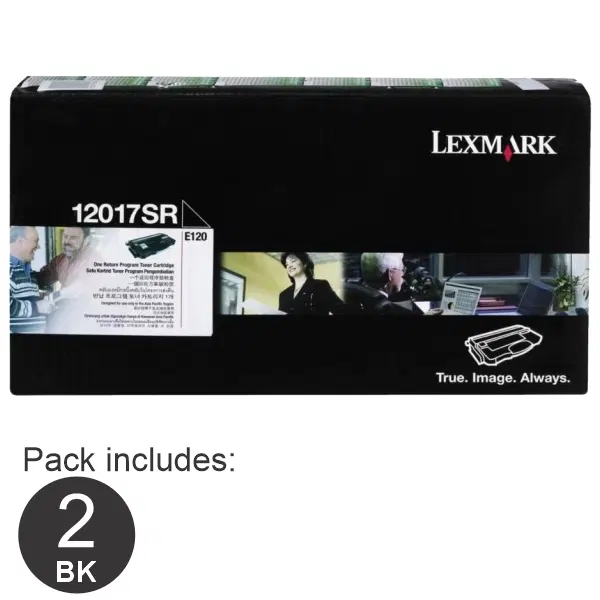 2 x Lexmark 12017SR Black Toner Cartridge 12017SR