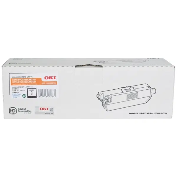 OKI C310DN Black Toner Cartridge 44469805