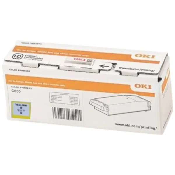 OKI C650DN Yellow Toner Cartridge YA8001-1088G033