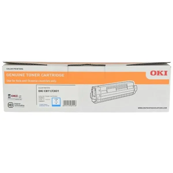 OKI C831N Cyan Toner Cartridge 44844527