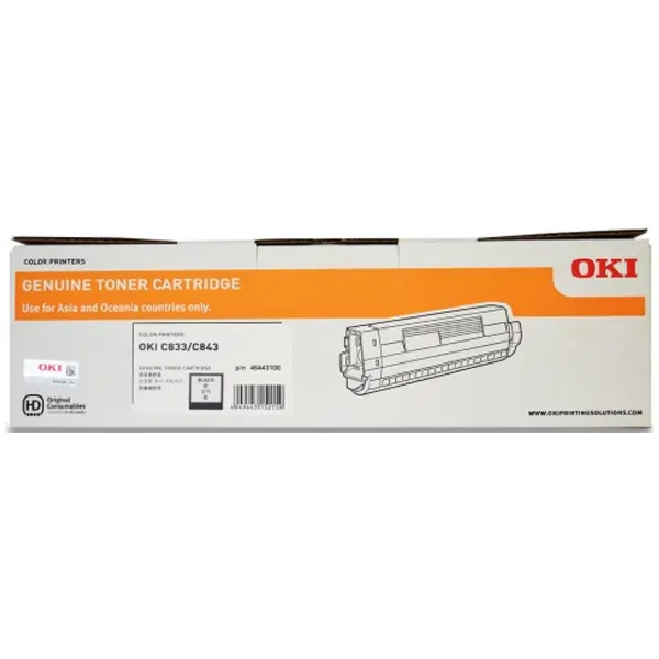 OKI C833N Black Toner Cartridge 46443108