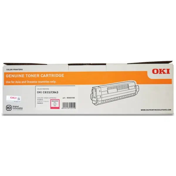 OKI C833N Magenta Toner Cartridge 46443106