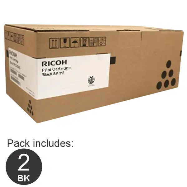 2 x Ricoh SP311 Black Toner Cartridge 407247