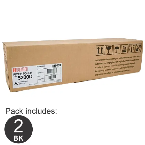 2 x Ricoh SP5000DN Black Toner Cartridge 406689