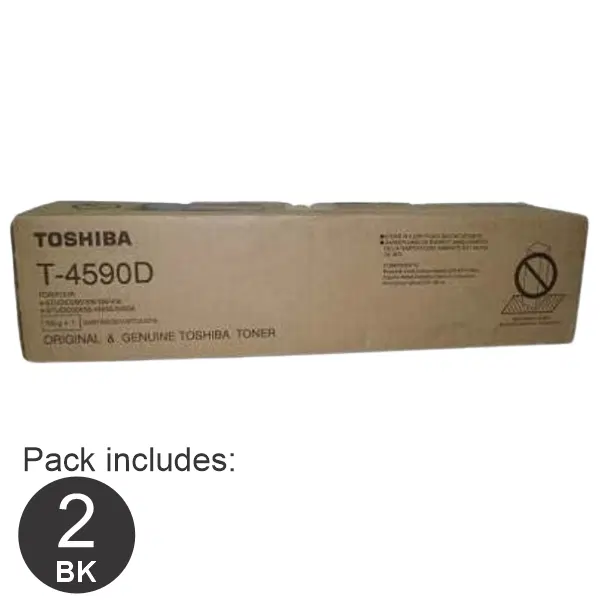 2 x Toshiba T4590 Black Toner Cartridge T4590