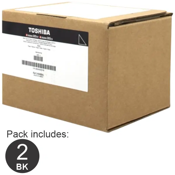 2 x Toshiba TFC305PKR Black Toner Cartridge TFC305PKR