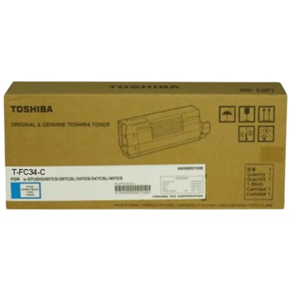 Toshiba TFC34 Cyan Toner Cartridge TFC34C