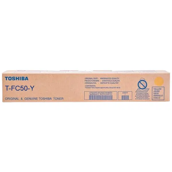 Toshiba TFC50 Yellow Toner Cartridge TFC50Y