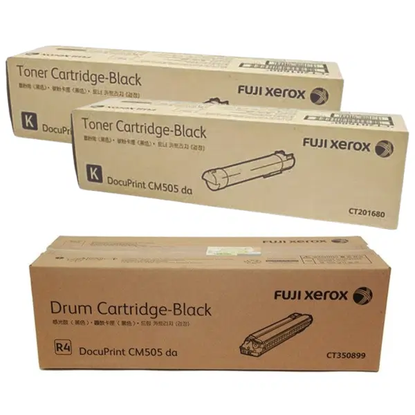 Fuji Xerox CT350899 Black Drum Unit & 2 x Fuji Xerox CT201680 Black Toner Cartridge