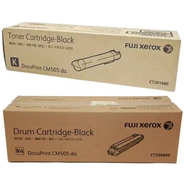 Fuji Xerox CT350899 Black Drum Unit & Fuji Xerox CT201680 Black Toner Cartridge