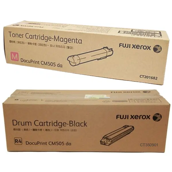 Fuji Xerox CT350901 Magenta Drum Unit & Fuji Xerox CT201682 Magenta Toner Cartridge