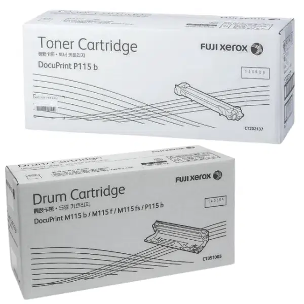 Fuji Xerox CT351005 Drum Unit & Fuji Xerox CT202137 Black Toner Cartridge