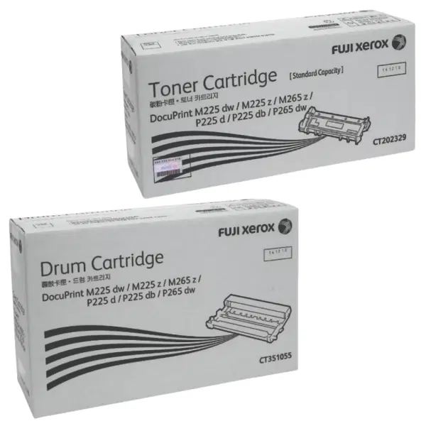 Fuji Xerox CT351055 Drum Unit & Fuji Xerox CT202329 Black Toner Cartridge