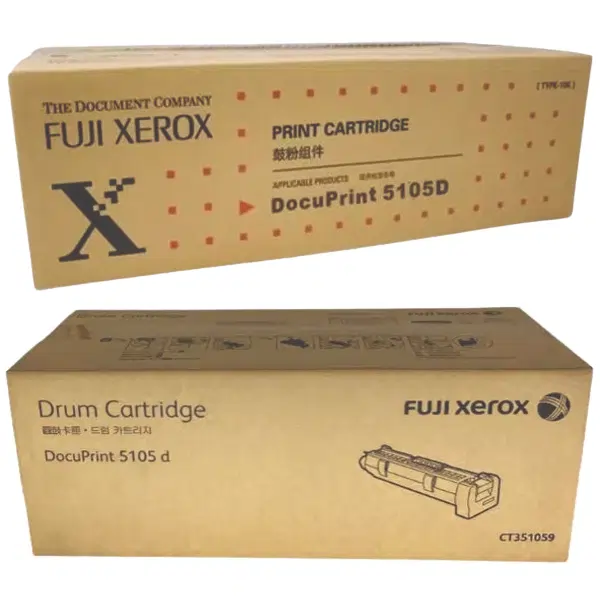 Fuji Xerox CT351059 Drum Unit & Fuji Xerox CT202337 Black Toner Cartridge